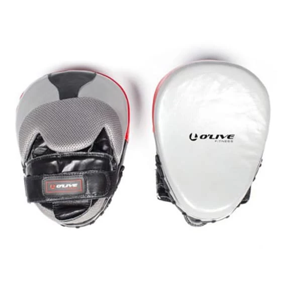 OLIVE O'LIVE Boxing Curved Mitts Black White 3 OLIVE O'LIVE Boxing Curved Mitts Black White