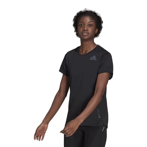 Adidas HEAT.RDY Short Sleeve T-Shirt Black Women 4 Adidas HEAT.RDY Short Sleeve T-Shirt Black Women - Image 2
