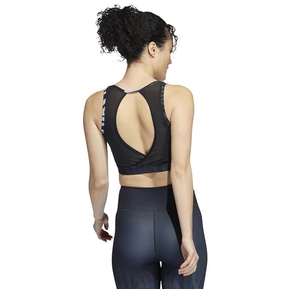 Adidas Light-Support Long-Line Tiger-Print Bra Navy Blue Black 6 Adidas Light-Support Long-Line Tiger-Print Bra Navy Blue Black - Image 4