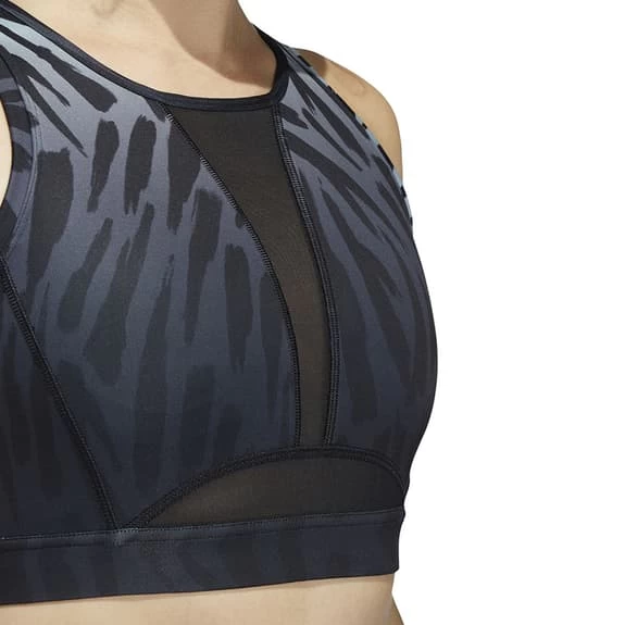 Adidas Light-Support Long-Line Tiger-Print Bra Navy Blue Black 7 Adidas Light-Support Long-Line Tiger-Print Bra Navy Blue Black - Image 5