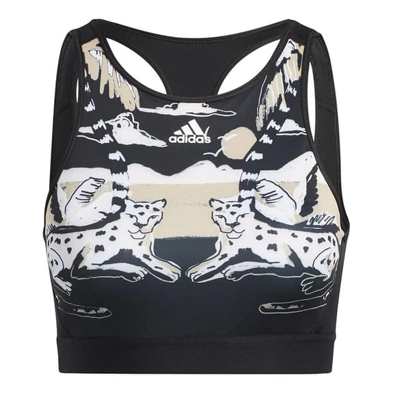 Adidas Farm Light-Support Bra Black White 3 Adidas Farm Light-Support Bra Black White