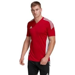Adidas Condivo 22 Short Sleeve T-Shirt Red White -Sports Comprehensive ad ha6286 003