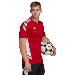 Adidas Condivo 22 Short Sleeve T-Shirt Red White -Sports Comprehensive ad ha6286 005