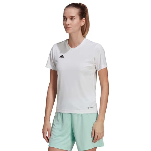 Adidas Entrada-22 Short Sleeve T-Shirt Pure White Women 5 Adidas Entrada-22 Short Sleeve T-Shirt Pure White Women - Image 3