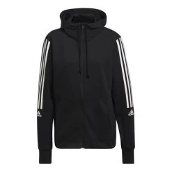 Adidas Aeroready Made For Training Full Zip Hoodie Black White Women