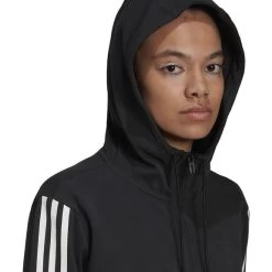 Adidas Aeroready Made For Training Full Zip Hoodie Black White Women 11 Adidas Aeroready Made For Training Full Zip Hoodie Black White Women -Sports Comprehensive ad hd1731 004