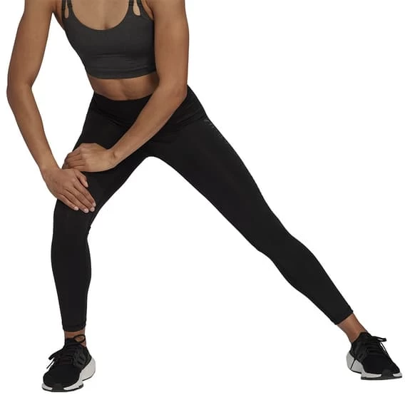 Adidas Optime Training Icons 3-Bar Tights Black Grey Women 4 Adidas Optime Training Icons 3-Bar Tights Black Grey Women - Image 2