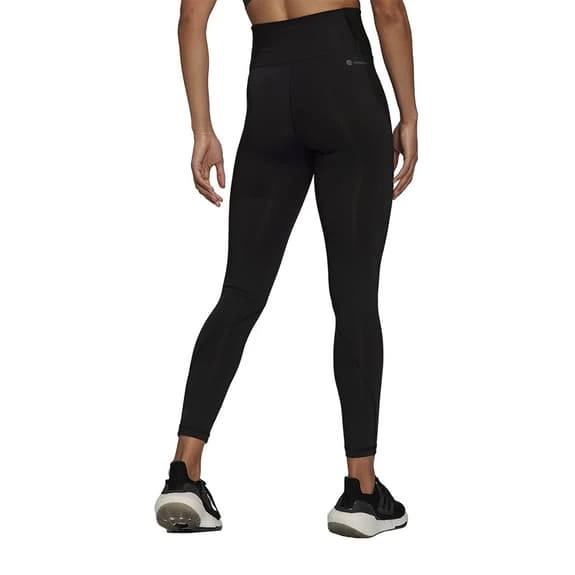 Adidas Optime Training Icons 3-Bar Tights Black Grey Women 5 Adidas Optime Training Icons 3-Bar Tights Black Grey Women - Image 3