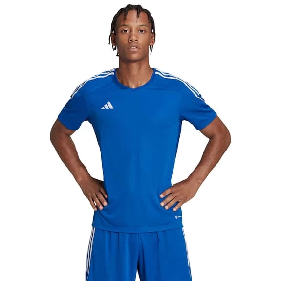 Adidas Tiro 23 Short Sleeve T-Shirt Blue White 5 Adidas Tiro 23 Short Sleeve T-Shirt Blue White - Image 3