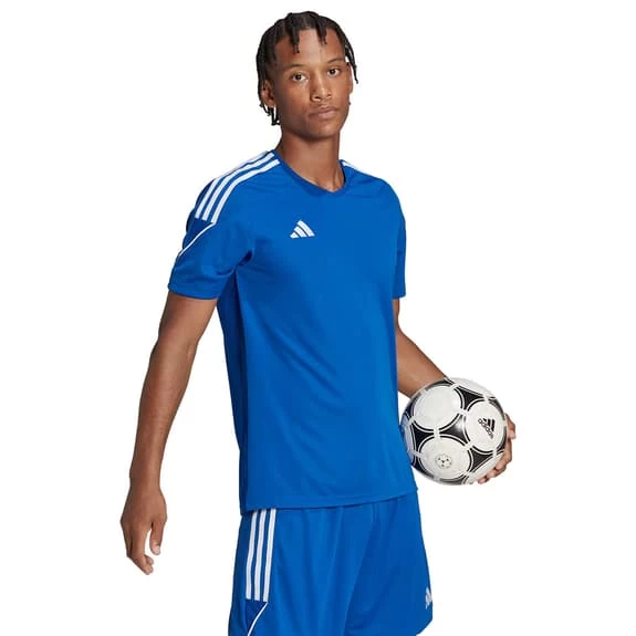 Adidas Tiro 23 Short Sleeve T-Shirt Blue White 7 Adidas Tiro 23 Short Sleeve T-Shirt Blue White - Image 5