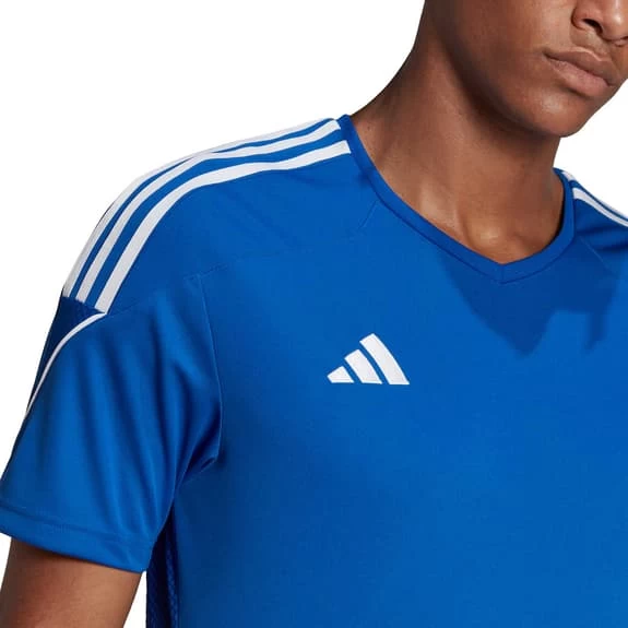 Adidas Tiro 23 Short Sleeve T-Shirt Blue White 8 Adidas Tiro 23 Short Sleeve T-Shirt Blue White - Image 6