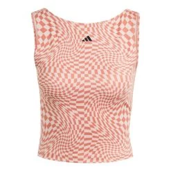 Tanke Top Adidas Print Clash Yoga Straps Pink White Women