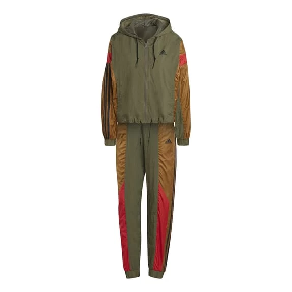 Adidas Gametime Tracksuit Dark Green Brown Women 3 Adidas Gametime Tracksuit Dark Green Brown Women