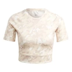 T-Shirt Adidas Techfit Camo Print Short Sleeve White Pale Pink Women
