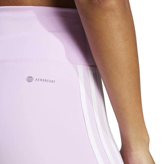 Adidas 7/8 Train Essentials High-Waisted 3-Stripes Leggings Lilac White Women 7 Adidas 7/8 Train Essentials High-Waisted 3-Stripes Leggings Lilac White Women - Image 5