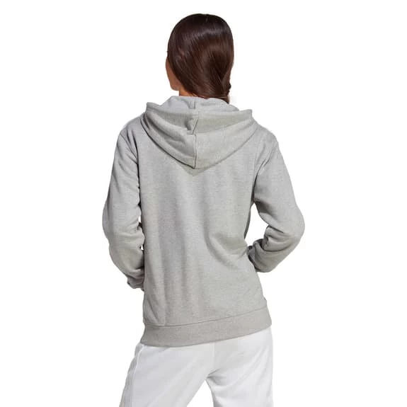 Adidas Train Essentials Feelready Full Zip Hoodie Light Grey White Women 5 Adidas Train Essentials Feelready Full Zip Hoodie Light Grey White Women - Image 3