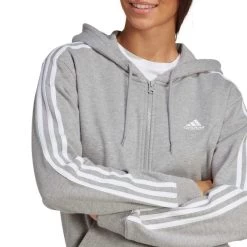 Adidas Train Essentials Feelready Full Zip Hoodie Light Grey White Women 12 Adidas Train Essentials Feelready Full Zip Hoodie Light Grey White Women -Sports Comprehensive ad ic9917 005