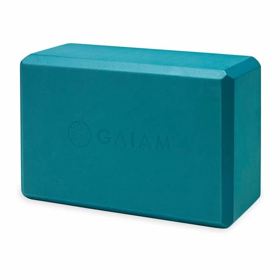 Gaiam Classic Yoga Block Turquoise Blue 3 Gaiam Classic Yoga Block Turquoise Blue