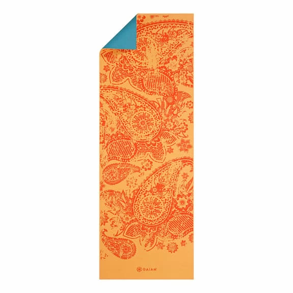 Gaiam Premium Reversible 6 Mm Yoga Mat Blue Orange 4 Gaiam Premium Reversible 6 Mm Yoga Mat Blue Orange - Image 2