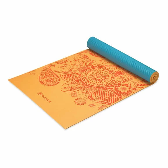 Gaiam Premium Reversible 6 Mm Yoga Mat Blue Orange 8 Gaiam Premium Reversible 6 Mm Yoga Mat Blue Orange - Image 6