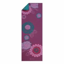 Gaiam Premium Reversible 6 Mm Yoga Mat Turquoise Blue Violet