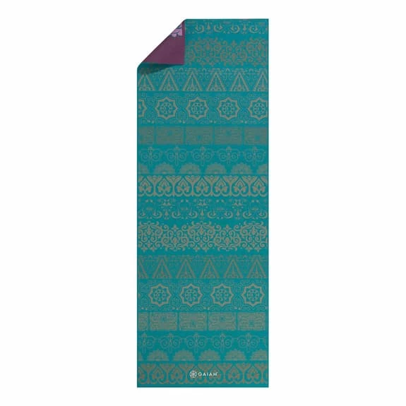 Gaiam Premium Reversible 6 Mm Yoga Mat Turquoise Blue Violet 4 Gaiam Premium Reversible 6 Mm Yoga Mat Turquoise Blue Violet - Image 2
