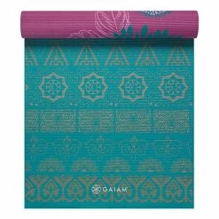 Gaiam Premium Reversible 6 Mm Yoga Mat Turquoise Blue Violet 10 Gaiam Premium Reversible 6 Mm Yoga Mat Turquoise Blue Violet -Sports Comprehensive gam 61548 003