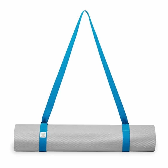 Gaiam Easy Cinch Yoga Mat Strap Pink Blue 3 Gaiam Easy Cinch Yoga Mat Strap Pink Blue
