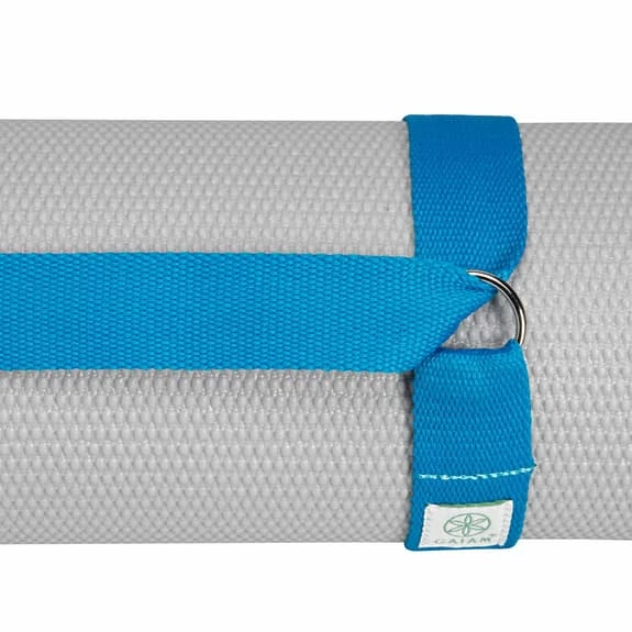 Gaiam Easy Cinch Yoga Mat Strap Pink Blue 4 Gaiam Easy Cinch Yoga Mat Strap Pink Blue - Image 2