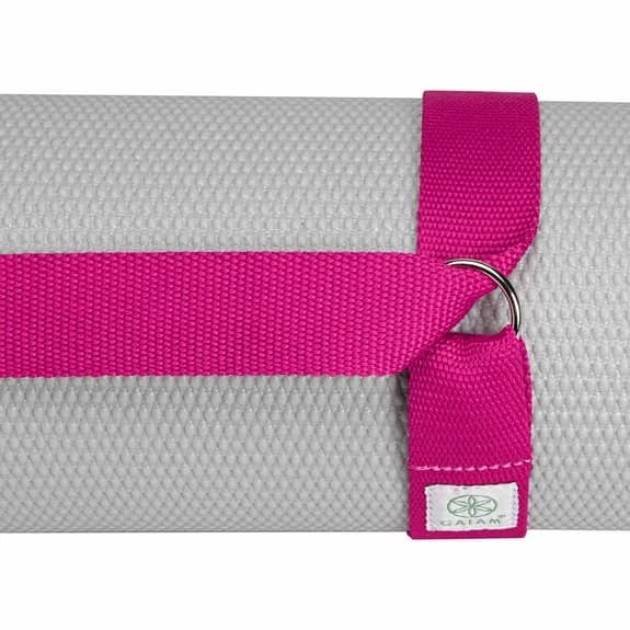 Gaiam Easy Cinch Yoga Mat Strap Pink Blue 6 Gaiam Easy Cinch Yoga Mat Strap Pink Blue - Image 4