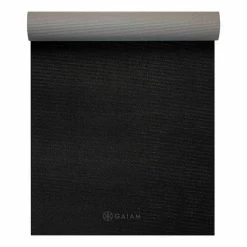 Gaiam Classic 2 Color 4 Mm Yoga Mat Black