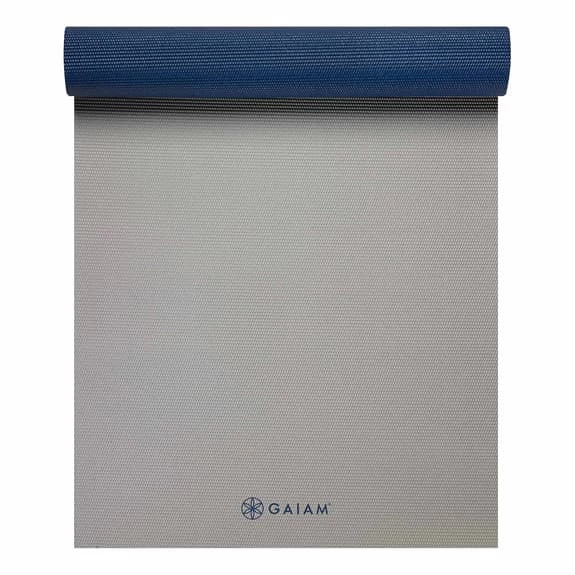Gaiam Premium 2 Color Yoga 6 Mm Mat Grey Navy Blue 4 Gaiam Premium 2 Color Yoga 6 Mm Mat Grey Navy Blue - Image 2