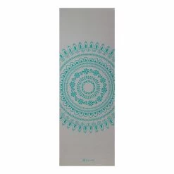 Gaiam Performance Marrakesh Yoga Longer 6 Mm Mat Grey Turquoise Blue