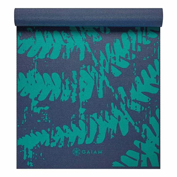 Gaiam Classic Printed Yoga 4 Mm Mat Blue Green 4 Gaiam Classic Printed Yoga 4 Mm Mat Blue Green - Image 2