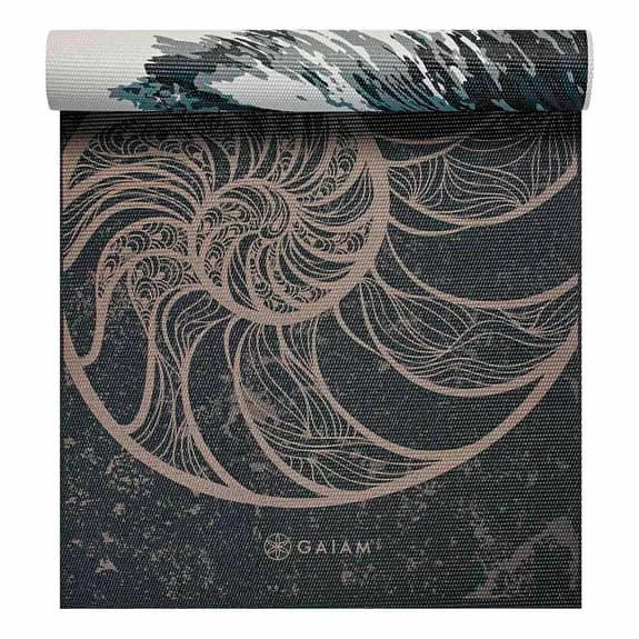 Gaiam Reversible Spiral Motion Yoga 6 Mm Mat Black Grey 5 Gaiam Reversible Spiral Motion Yoga 6 Mm Mat Black Grey - Image 3