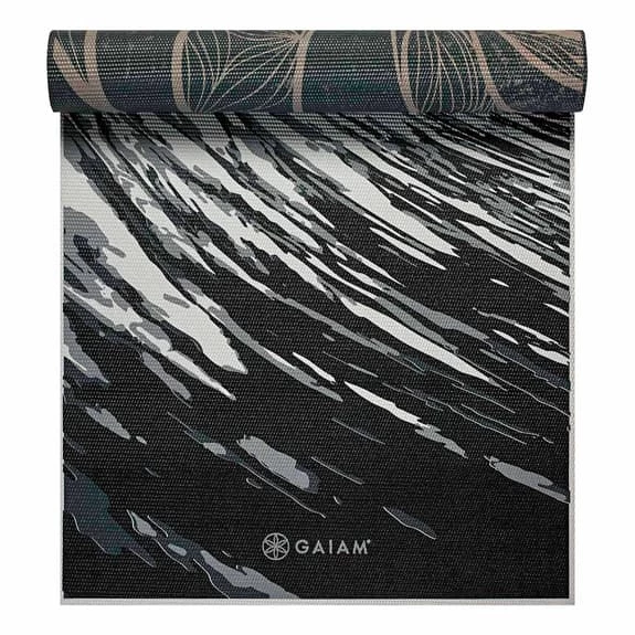 Gaiam Reversible Spiral Motion Yoga 6 Mm Mat Black Grey 6 Gaiam Reversible Spiral Motion Yoga 6 Mm Mat Black Grey - Image 4