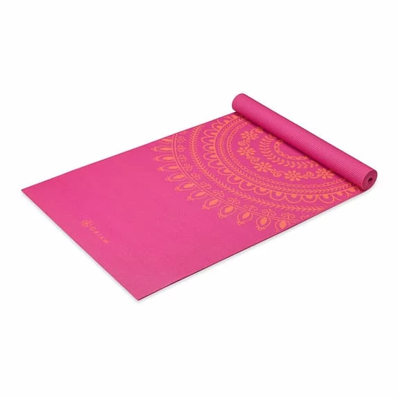 Gaiam Brigth Marrakesh Premium Yoga 6 Mm Mat Pink Orange 5 Gaiam Brigth Marrakesh Premium Yoga 6 Mm Mat Pink Orange - Image 3