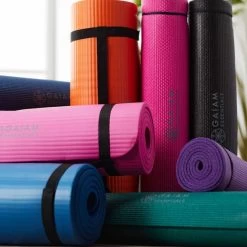 Gaiam Essentials Yoga 6 Mm Mat Black Grey -Sports Comprehensive gam 63312 005