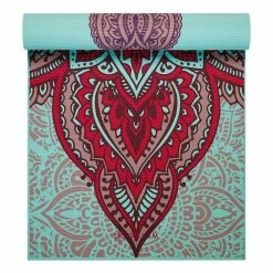 Gaiam Zara Rogue Yoga Premium 6 Mm Mat Light Blue Red -Sports Comprehensive gam 63368 003