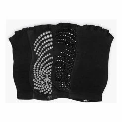 Gaiam Grippy Women Anti-Slip Socks Black Grey (2 Pairs) -Sports Comprehensive gam 63642 003