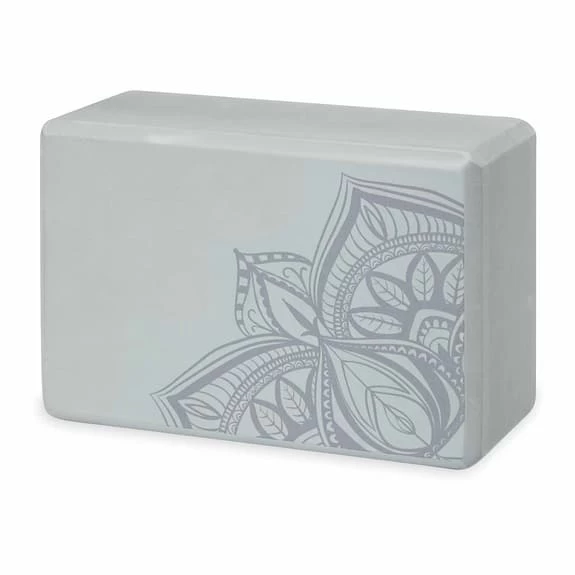 Gaiam Printed Yoga Block Light Grey 3 Gaiam Printed Yoga Block Light Grey