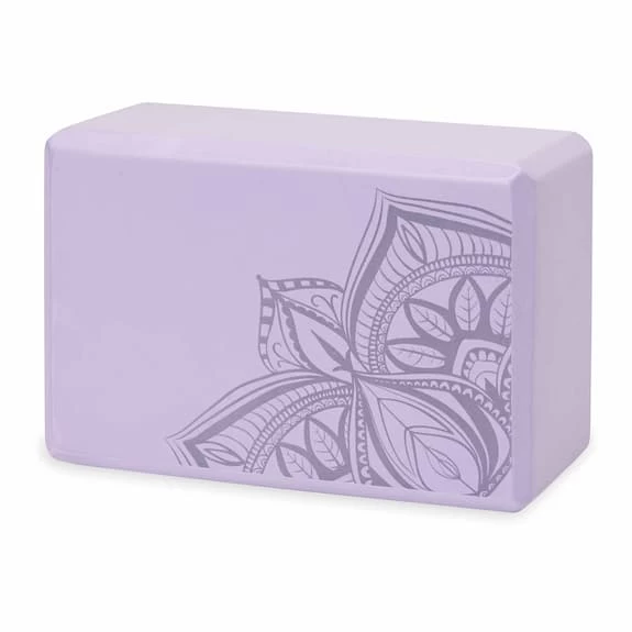 Gaiam Printed Yoga Block Light Lilac 3 Gaiam Printed Yoga Block Light Lilac