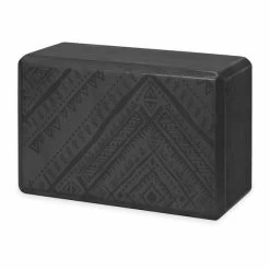Gaiam Printed Yoga Block Black