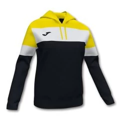 Joma Crew IV Hooded Sweatshirt Black White Yellow Women