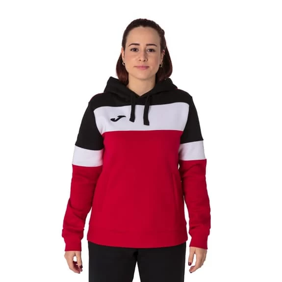 Joma Crew IV Hooded Sweatshirt Red White Black Women 4 Joma Crew IV Hooded Sweatshirt Red White Black Women - Image 2