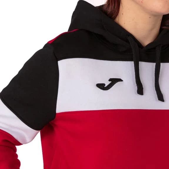 Joma Crew IV Hooded Sweatshirt Red White Black Women 7 Joma Crew IV Hooded Sweatshirt Red White Black Women - Image 5