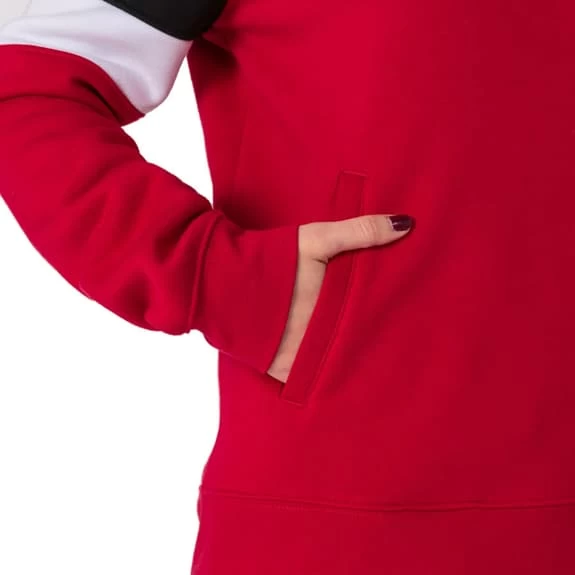 Joma Crew IV Hooded Sweatshirt Red White Black Women 8 Joma Crew IV Hooded Sweatshirt Red White Black Women - Image 6