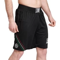 Shorts Leone 1947 Boxing Flag Black White -Sports Comprehensive lne ab2271 004