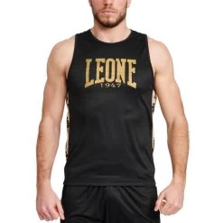 Leone 1947 Boxing DNA Tank Top Black Gold
