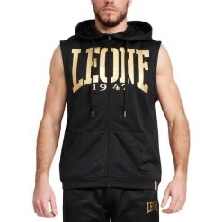 Leone 1947 DNA Full Zip Hoodie Black Gold